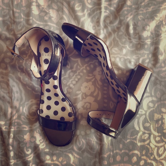 gunmetal block heels
